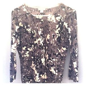 Grey black and cream cardigan.